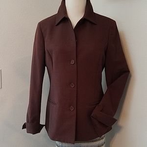 Nice Lined Dk Brown 6 Blazer Jacket